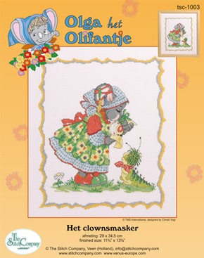 Borduurpakket Het Clownsmasker - The Stitch Company