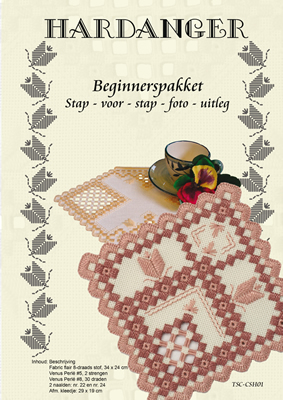 Hardanger Beginnerspakket 1 Roze - The Stitch Company