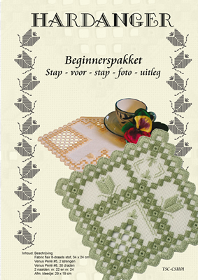 Hardanger Beginnerspakket 1 Green - The Stitch Company