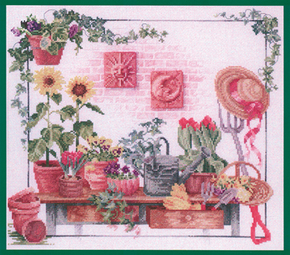 Cross Stitch Chart Celestial Garden Work Bench - Vermillion Stitchery