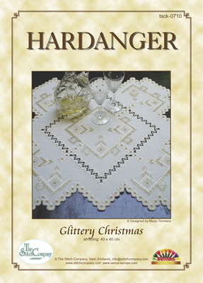 Hardanger Chart Glittery Christmas - The Stitch Company