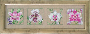 Cross Stitch Kit 4 Orchids - Permin