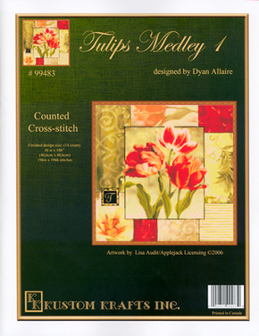 Cross Stitch Chart Tulips Medley 1 - Kustom Krafts