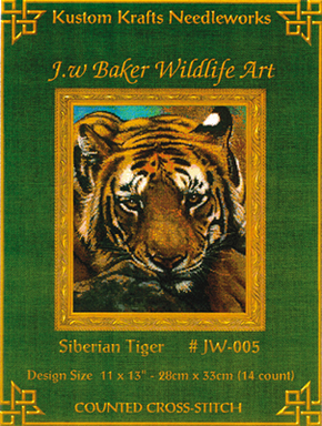 Cross Stitch Chart Siberian Tiger - Kustom Krafts