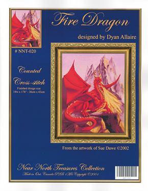 Cross Stitch Chart Fire Dragon - Kustom Krafts