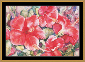 Borduurpatroon Hibiscus - Mystic Stitch