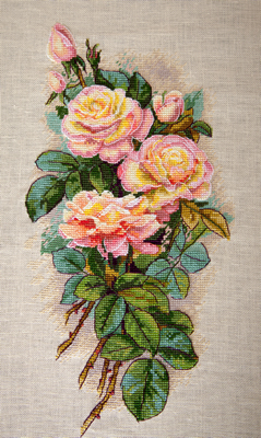 Cross stitch kit Vintage Roses (Aida) - Merejka