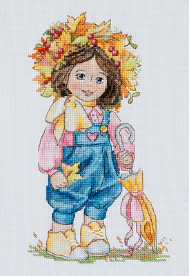 Cross stitch kit Autumn Girl - Merejka