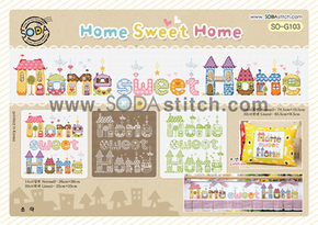 Borduurpatroon Home Sweet Home - Soda Stitch