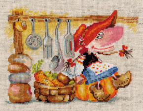 Cross Stitch Kit The Keeper of Vegetable Pantry - Alisa