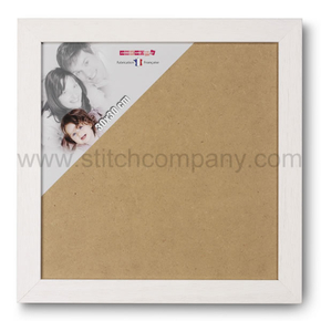 Wissellijst hout 30 x 30 cm, wit - The Stitch Company
