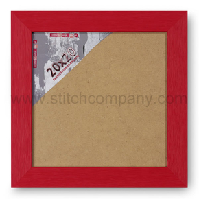 Wooden frame 20 x 20 cm, red - The Stitch Company