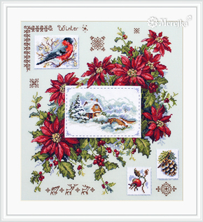 Cross stitch kit Winter Sampler - Merejka