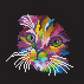 Diamond Art Colored Cat - Leisure Arts