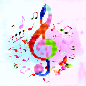 Diamond Art Treble Clef - Leisure Arts