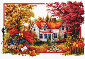 Voorbedrukt borduurpakket Autumn Comes - Needleart World