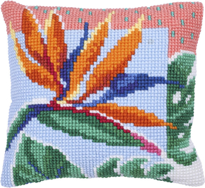 Cushion cross stitch kit Bird of Paradise - Needleart World