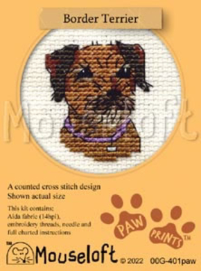 Cross stitch kit Border Terrier - Mouseloft