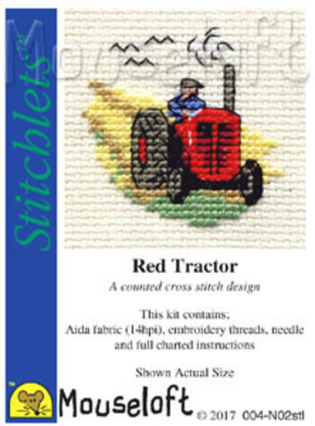 Borduurpakket Red Tractor - Mouseloft