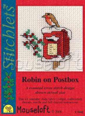 Borduurpakket Robin on Postbox - Mouseloft