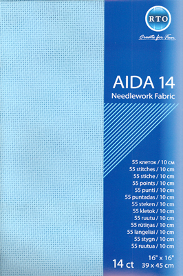 Fabric Aida 14 count - Blue - RTO