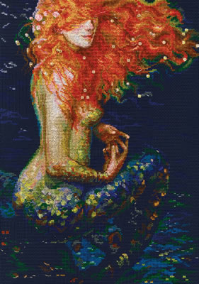 Cross Stitch Kit Red Mermaid - RTO