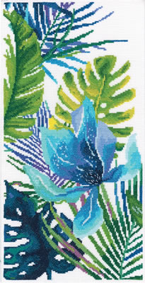 Cross stitch kit Blue flower - RTO