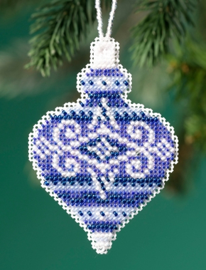 Bead Embroidery kit Beaded Ornaments Kit - Sapphire Opal - Mill Hill