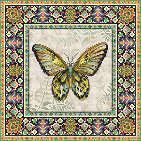 Cross stitch kit Vintage Butterfly - Leti Stitch