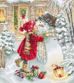 Cross stitch kit Winter Playtime - Leti Stitch