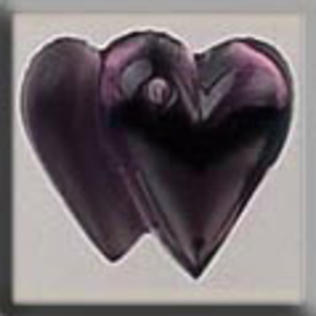 Glass Treasures Doubled Heart-Amethyst - Mill Hill