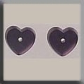 Glass Treasures Petite Flat Heart-Matte Amethyst - Mill Hill