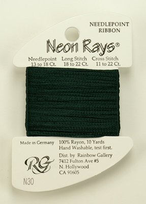 Neon Rays Dark Forest Green - Rainbow Gallery