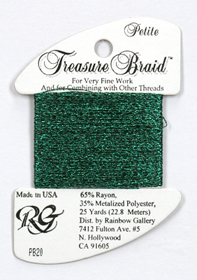 Petite Treasure Braid Dark Green - Rainbow Gallery