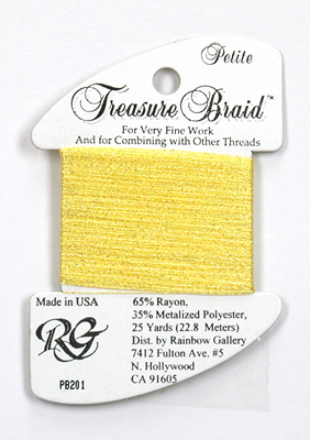 Petite Treasure Braid Pearl Yellow - Rainbow Gallery