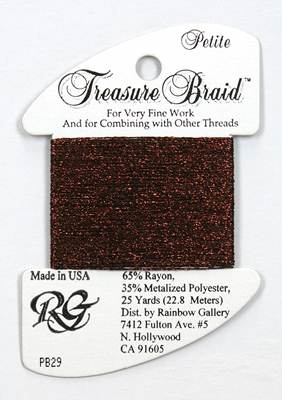 Petite Treasure Braid Burgundy - Rainbow Gallery