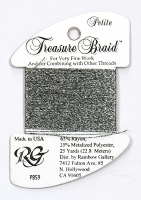 Petite Treasure Braid Black Silver - Rainbow Gallery