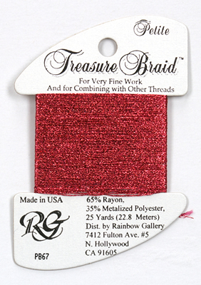 Petite Treasure Braid Raspberry - Rainbow Gallery