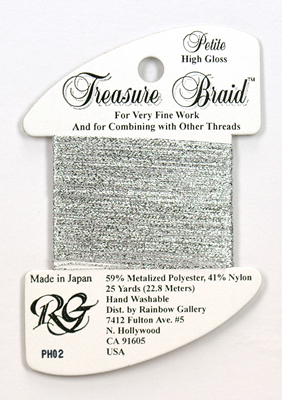 Petite Treasure Braid High Gloss Silver - Rainbow Gallery