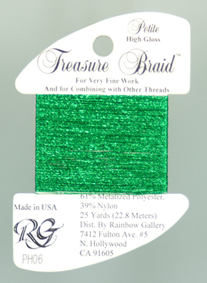 Petite Treasure Braid High Gloss Christmas Green - Rainbow Gallery