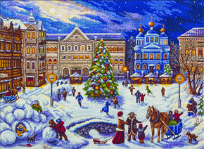 Cross Stitch Kit New Year Festivities - PANNA