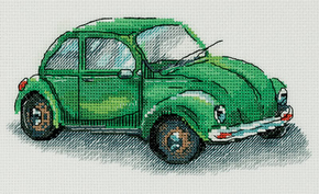 Cross stitch kit Green Car - PANNA