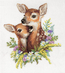 Cross stitch kit Fawns - PANNA