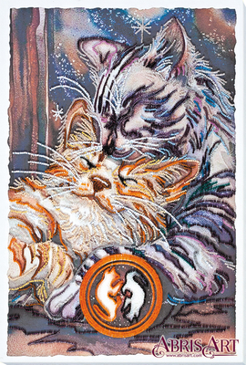 Bead Embroidery kit Purring - Abris Art