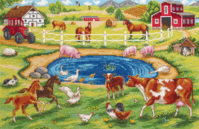 Cross stitch kit Morning on the Farm - PANNA