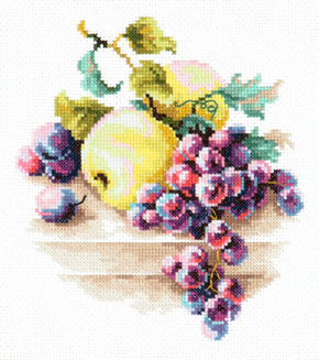 Borduurpakket Grapes and apples - Magic Needle