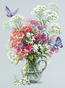 Cross stitch kit Phlox and Yarrow - Magic Needle