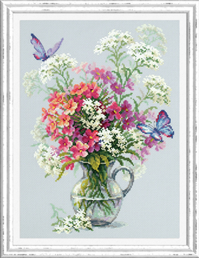 Cross stitch kit Phlox and Yarrow - Magic Needle