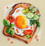 Borduurpakket Fried Eggs Toast - Magic Needle