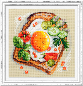 Borduurpakket Fried Eggs Toast - Magic Needle